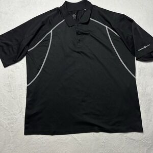 Beverly Hills Polo Club Mens XXL Polo Shirt Black Performance Golf Short Sleeve
